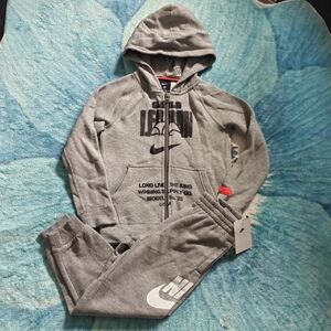 Nike Gray Tracksuit with Logo